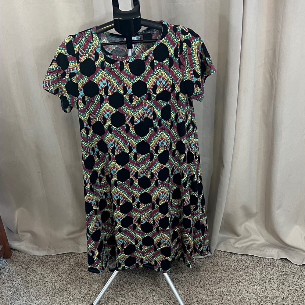 LuLaRoe Vibrant Patterned Midi Dress - Picture 1 of 4